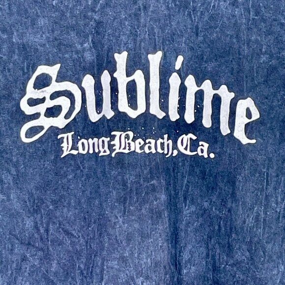 NWOT Sublime Band Tee Blue Medium 100% Cotton Licensed Merch Ska Punk Reggae - Picture 9 of 10